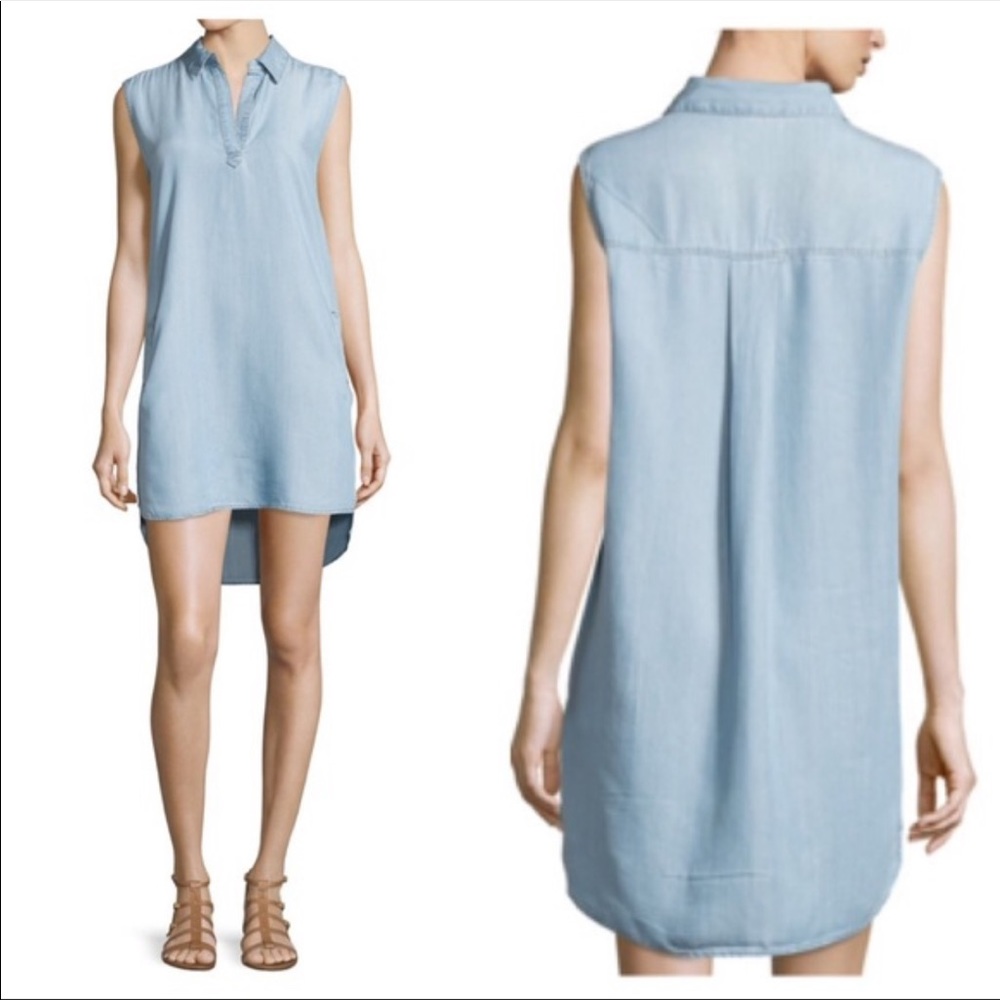 Velvet Heart Chambrey Sleeveless Shirt Dress